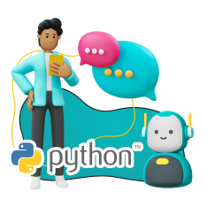 Умный чат-бот на Python - КИБЕРшкола программирования для детей, компьютерные курсы для школьников, начинающих и подростков - KIBERone г. Сертолово